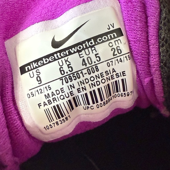 Nike Dual Fusion Run 3 Running Shoes Black Purple Women’s Size 9 - Picture 9 of 11